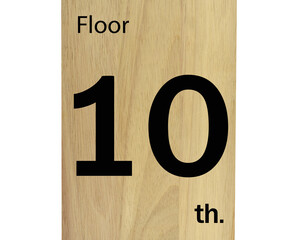 Hotel sign on 11th floor