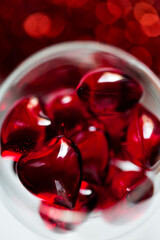 Valentine day hearts on the background