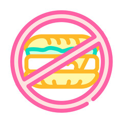 locked up for burgers color icon vector illustration