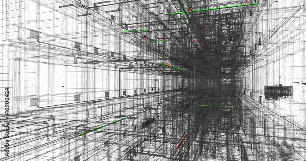 Poster the clashes of mep systems of bim models