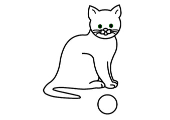 Gatto, disegno da colorare