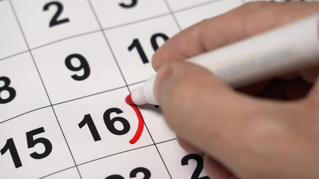 Trace Red Marker to Date on Calendar. Macro