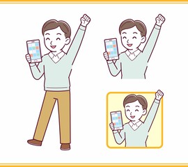 Young man dressed in blue