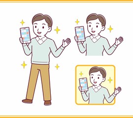 Young man dressed in blue