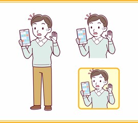 Young man dressed in blue