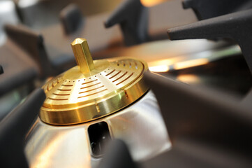 Stove dose. Detail of the stove box for both domestic and industrial use.