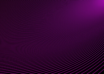3D abstract black and pink illustration. Interesting digital art or texture with shades of purple, violet colors. Lines on black background