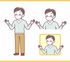 Young man dressed in blue