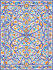 Turkish vector pattern with luxury floral ornament. Traditional Arabic, Indian motifs. Great for fabric and textile, wallpaper, packaging or any desired idea.