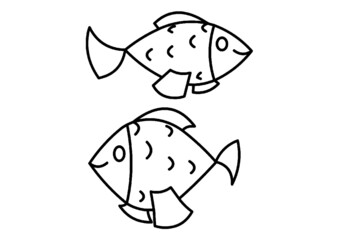 Pesci disegno da colorare