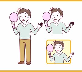 Young man dressed in blue