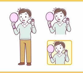 Young man dressed in blue