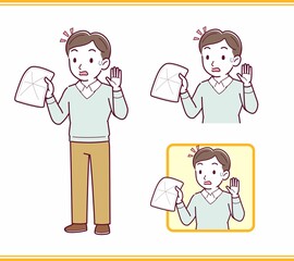 Young man dressed in blue