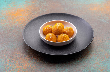 motichoor ladoo in a  plate