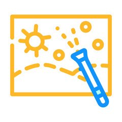 painting with light color icon vector illustration