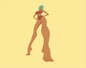 girls illustrations created in adobe illustrator