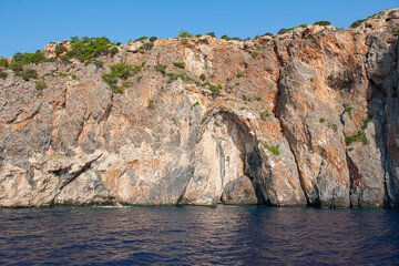 Fototapeta na wymiar Felsküste auf der Insel Karpathos, Griechenland