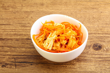 Korean soy asparagus with carrot