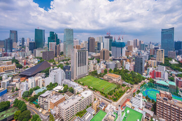 A view from Tokyo Tower on the Tokyo city in Japan