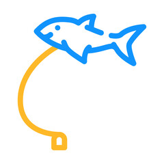 flying fish toy color icon vector illustration