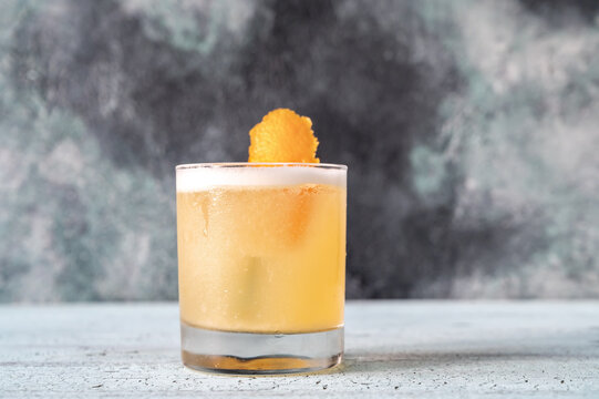 Glass of whiskey sour