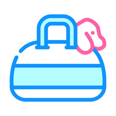 Obraz premium doggy bag color icon vector illustration flat