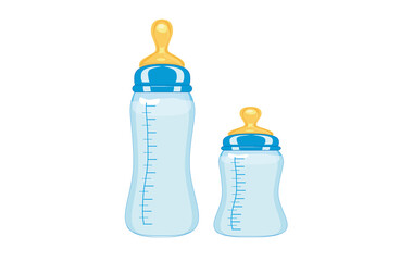 Baby bottle set for boys in two sizes