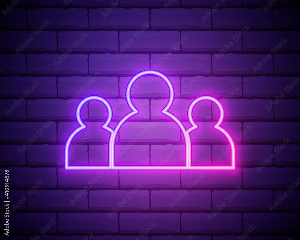 Poster people neon icon. elements of web set. simple icon for websites, web design, mobile app, info graphi