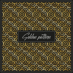 Abstract seamless pattern with gold pattern effect