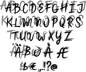 Hipster font - Modern vector font - English alphabet