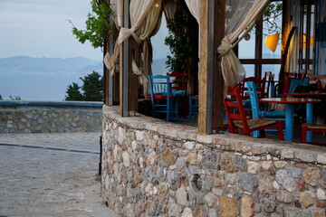 the Traditional KAFE in Zia, Kos Island, Greece, May