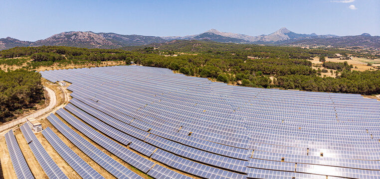 parque de energ&iacute;a solar fotovoltaica, ses Barraques, Calvi&aacute;, Mallorca, Balearic Islands, Spain