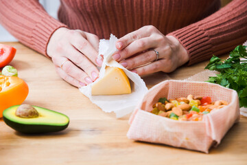 Ecological reusable wrapping for healthy and fresh food