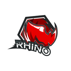 rhino red e-sport logo design
