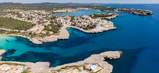 Obraz premium Porto Colom, Felanitx, Mallorca, Balearic Islands, Spain