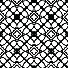Naklejka premium Geometric vector pattern with triangular elements. Seamless abstract ornament for wallpapers and backgrounds. Black and white colors.