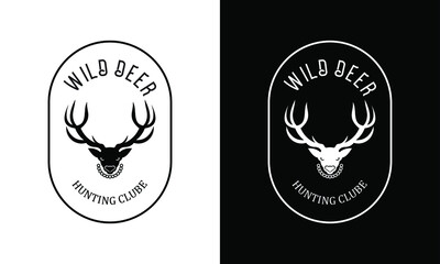 deer logo designs inspirations, hunting club logo