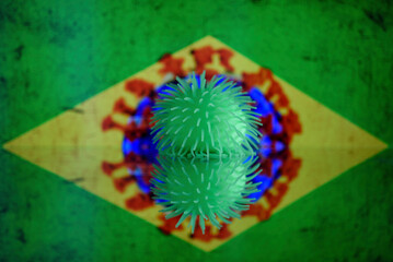 Coronavirus-Variante aus Brasilien P.1 Symbol Bild