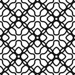 Naklejka premium Geometric vector pattern with triangular elements. Seamless abstract ornament for wallpapers and backgrounds. Black and white colors.