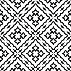 Geometric vector pattern with triangular elements. Seamless abstract ornament for wallpapers and backgrounds. Black and white colors.