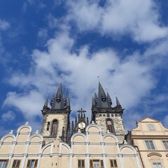 Fototapeta na wymiar Prague, Czech Republic, Town Square and Church of our Lady Tyn.
