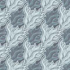 Vintage tattoos seamless pattern with beautiful fire vector illustration