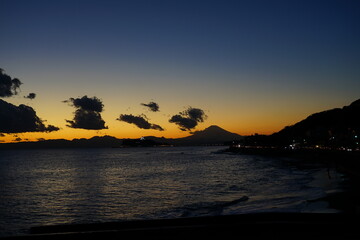 夕暮れの稲村ヶ崎