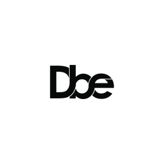 dbe letter original monogram logo design