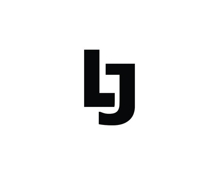 lj jl letter logo design vector template