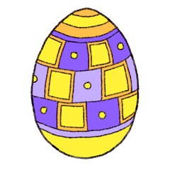 Painted Easter egg. High quality of the image. 