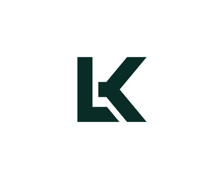 lk kl letter logo design vector template