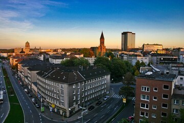 City of Essen at night NRW Germany long exposure evening hour