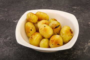 Roasted baby potato in the bowl