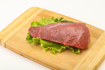Raw beef piece for cooking